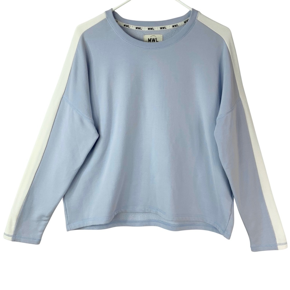 Madewell MWL Blue White Sweatshirt M Pullover Crew Neck Long Sleeve Stripe